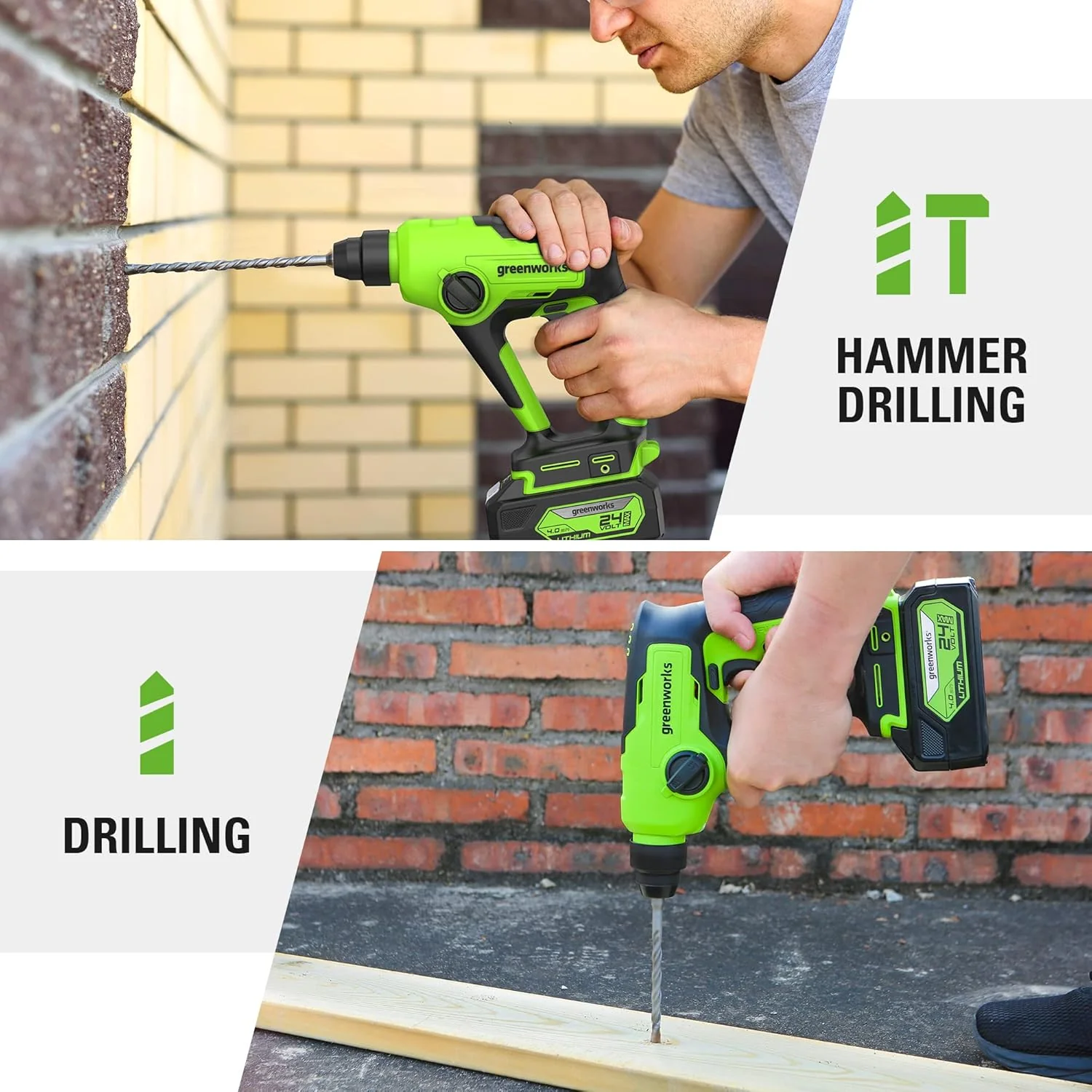 POWERALL 24V Hammer Drill 1.2J - 2Ah Battery - Image 2