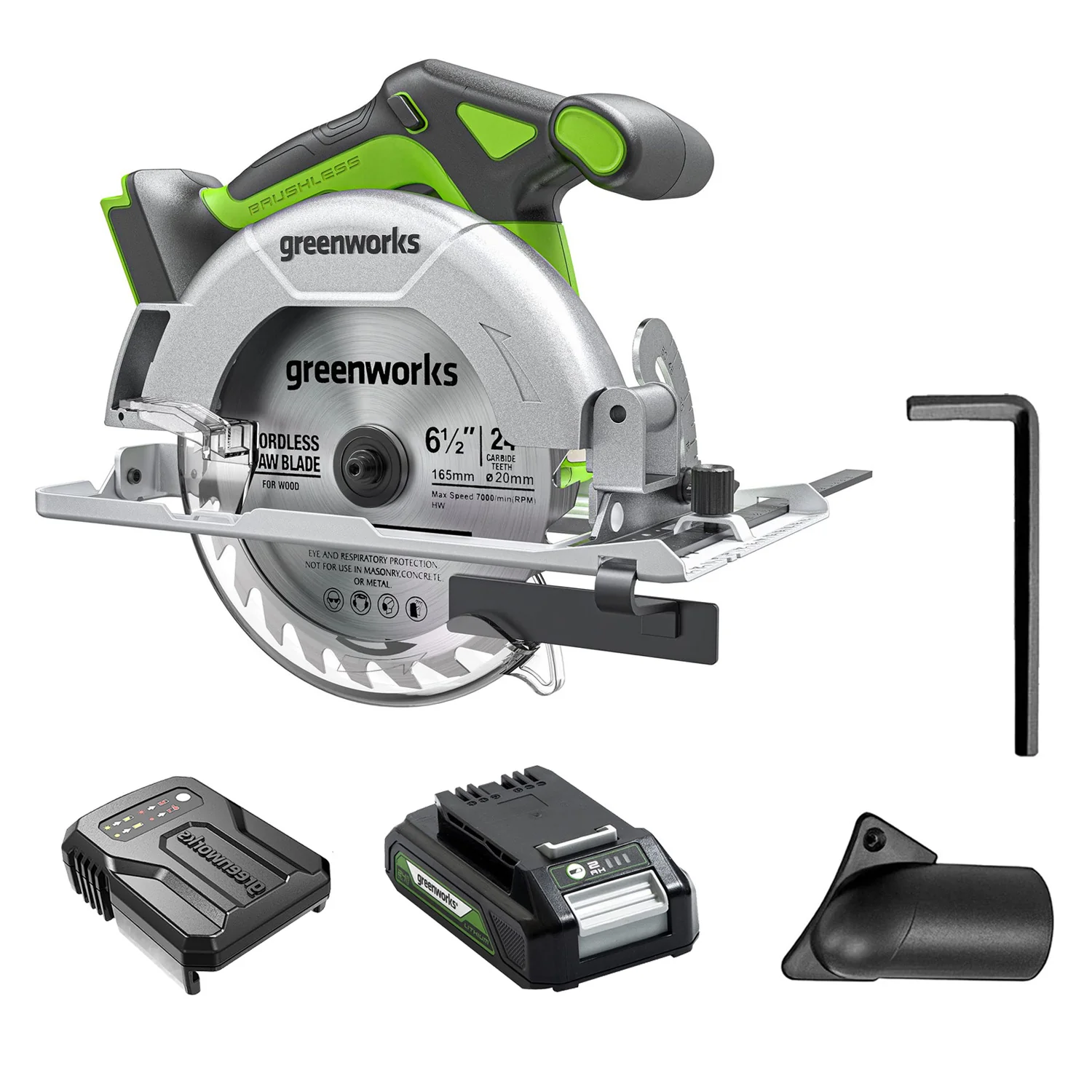 POWERALL 24V Circular Saw 165mm - 2Ah Battery - Image 2