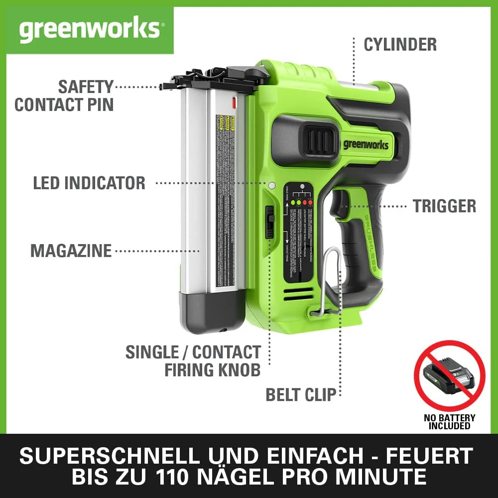 POWERALL 24V Brad Nailer - tool only - Image 2