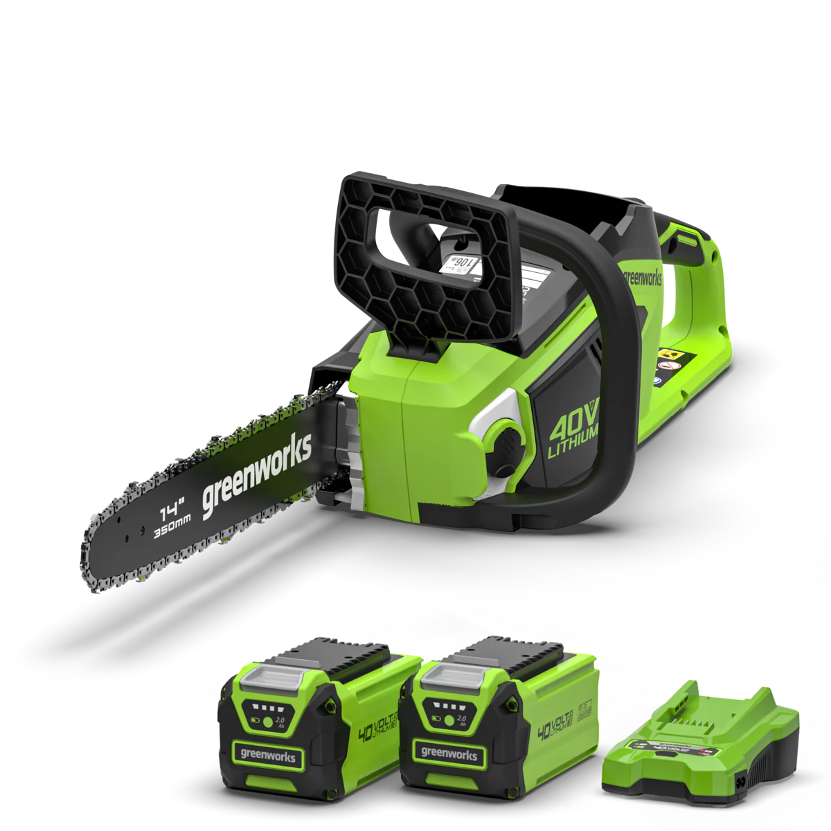 40V Chainsaw 35cm - 2x 2Ah Battery