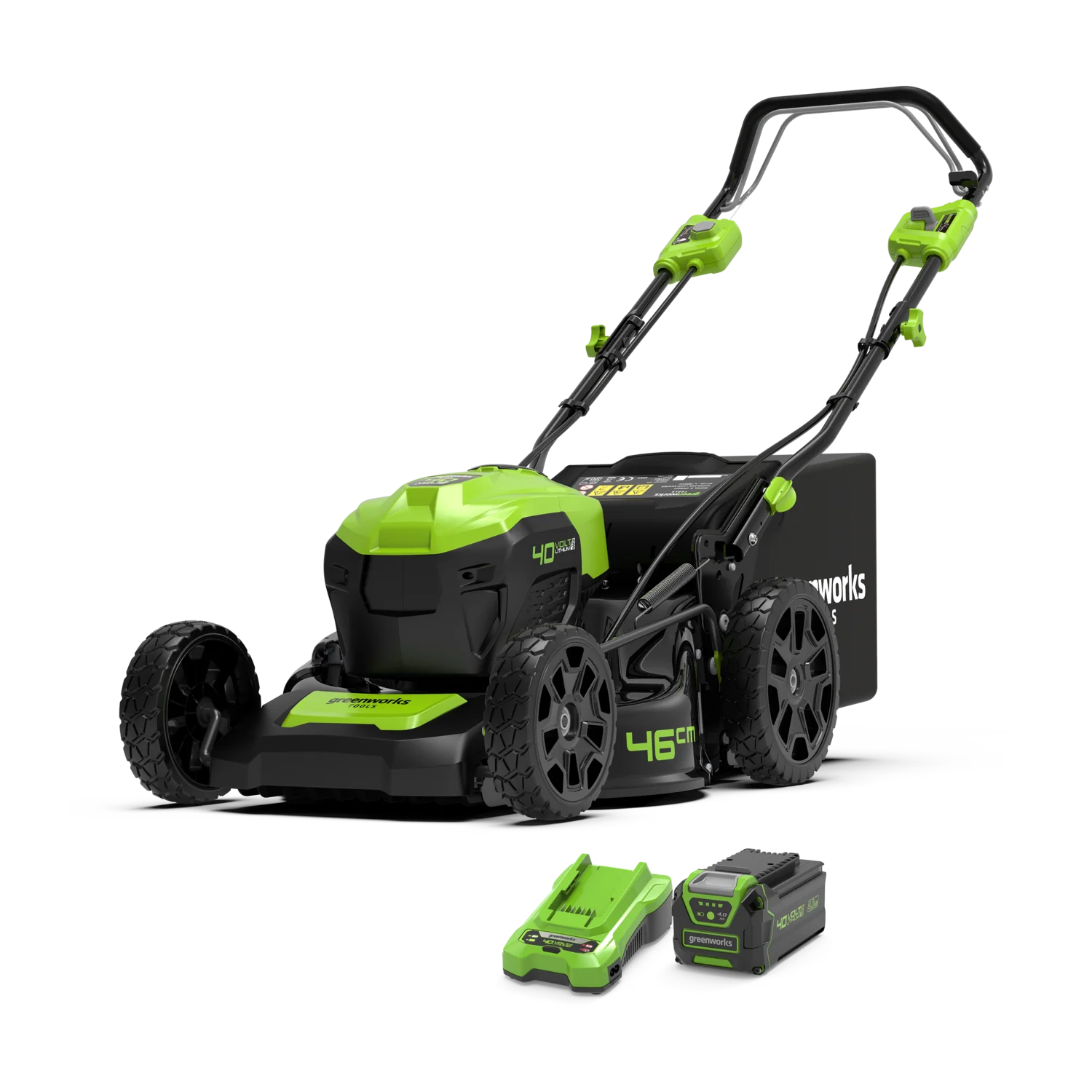 40V Lawn Mower 46cm Self-Propelled - 4Ah Battery