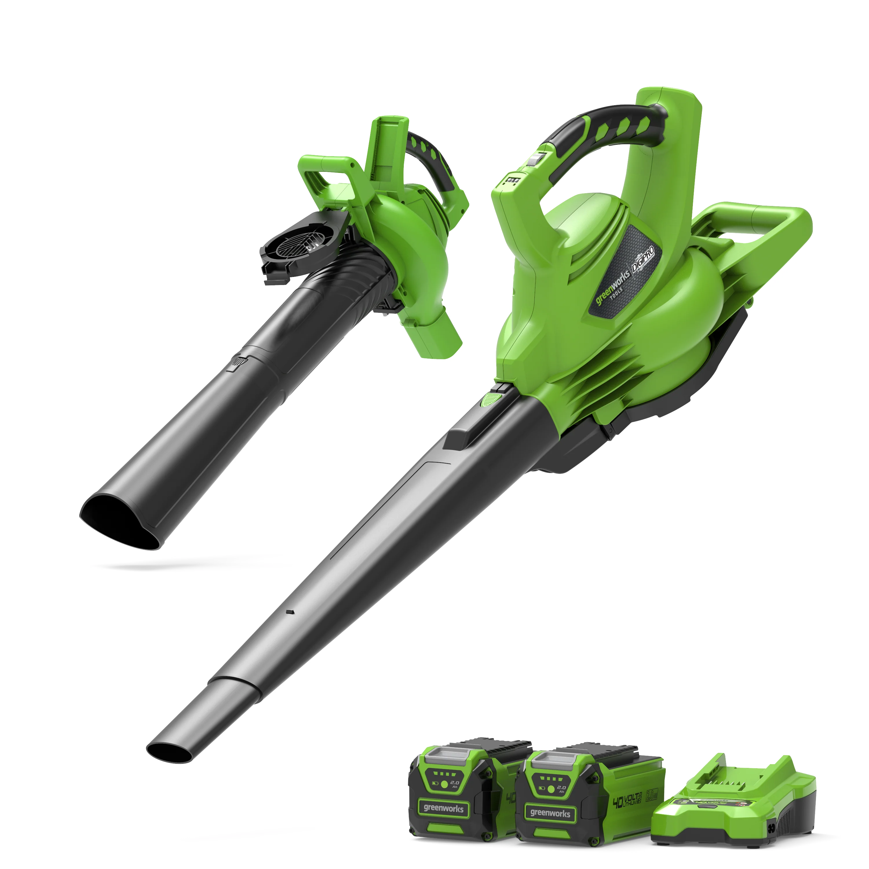 40V Leaf Blower / Vacuum 280 km/h - 2x 2Ah Battery
