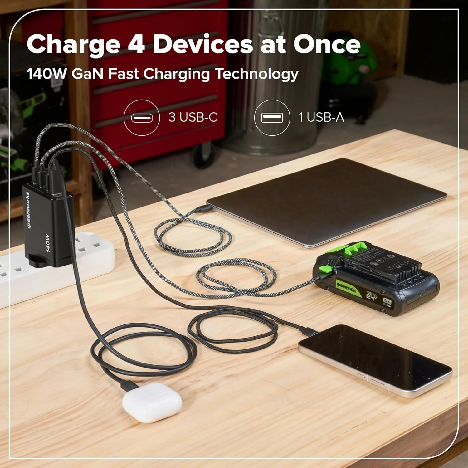 POWERALL 24V Starter Kit 2x 4Ah USB-C Batteries + 140W Charger - Image 3