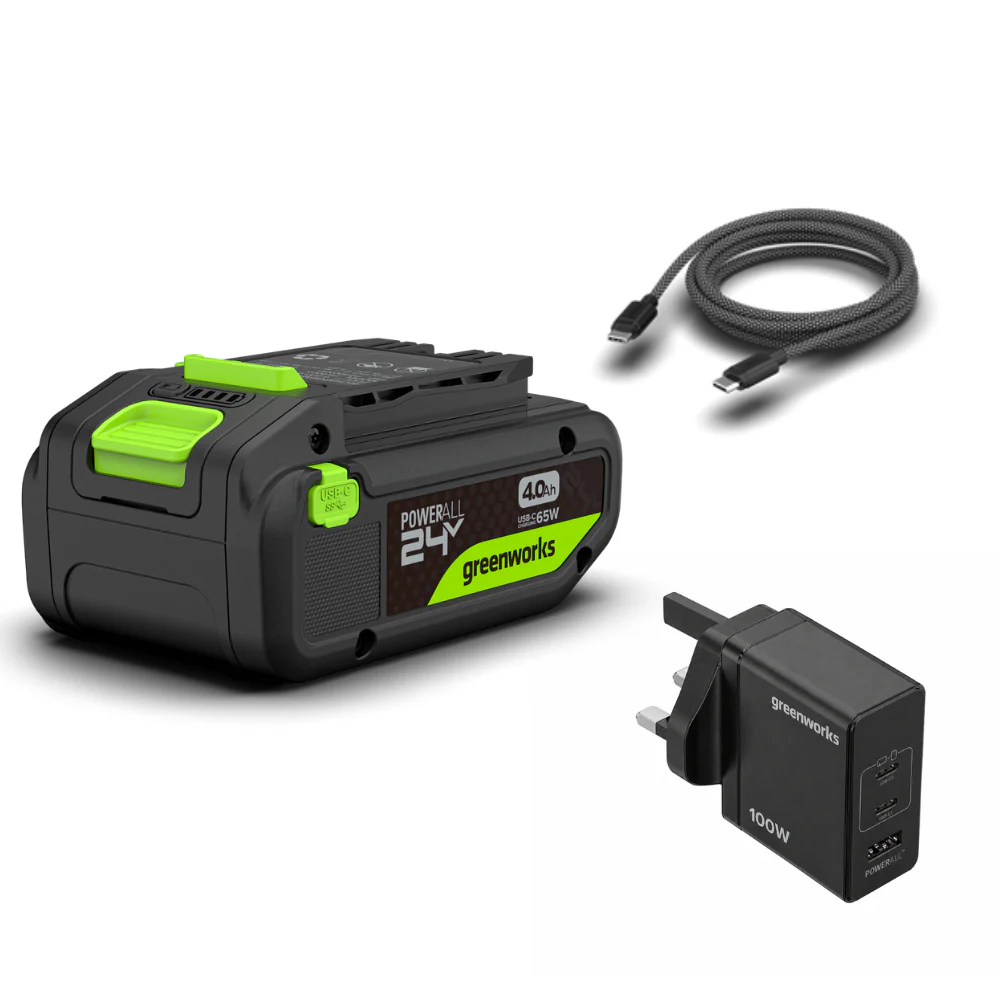 POWERALL 24V Starter Kit 4Ah USB-C Battery + 100W Charger