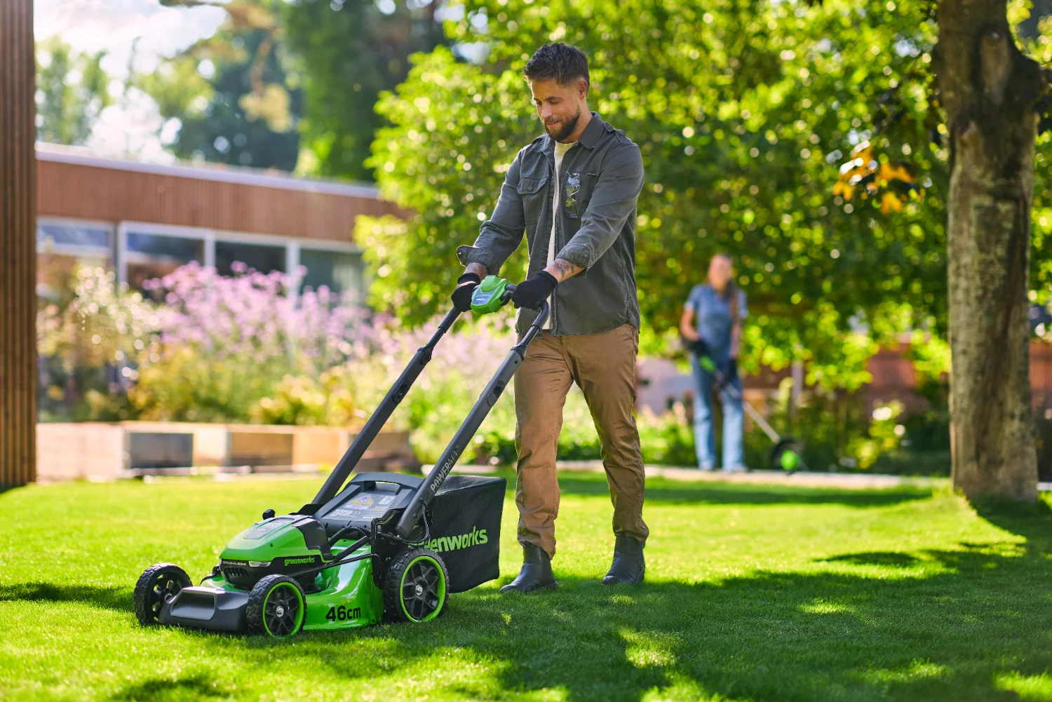 POWERALL 48V (24V x 2) Lawn Mower 46cm Self-Propelled Gen. II - 2x 4Ah Battery - Image 3