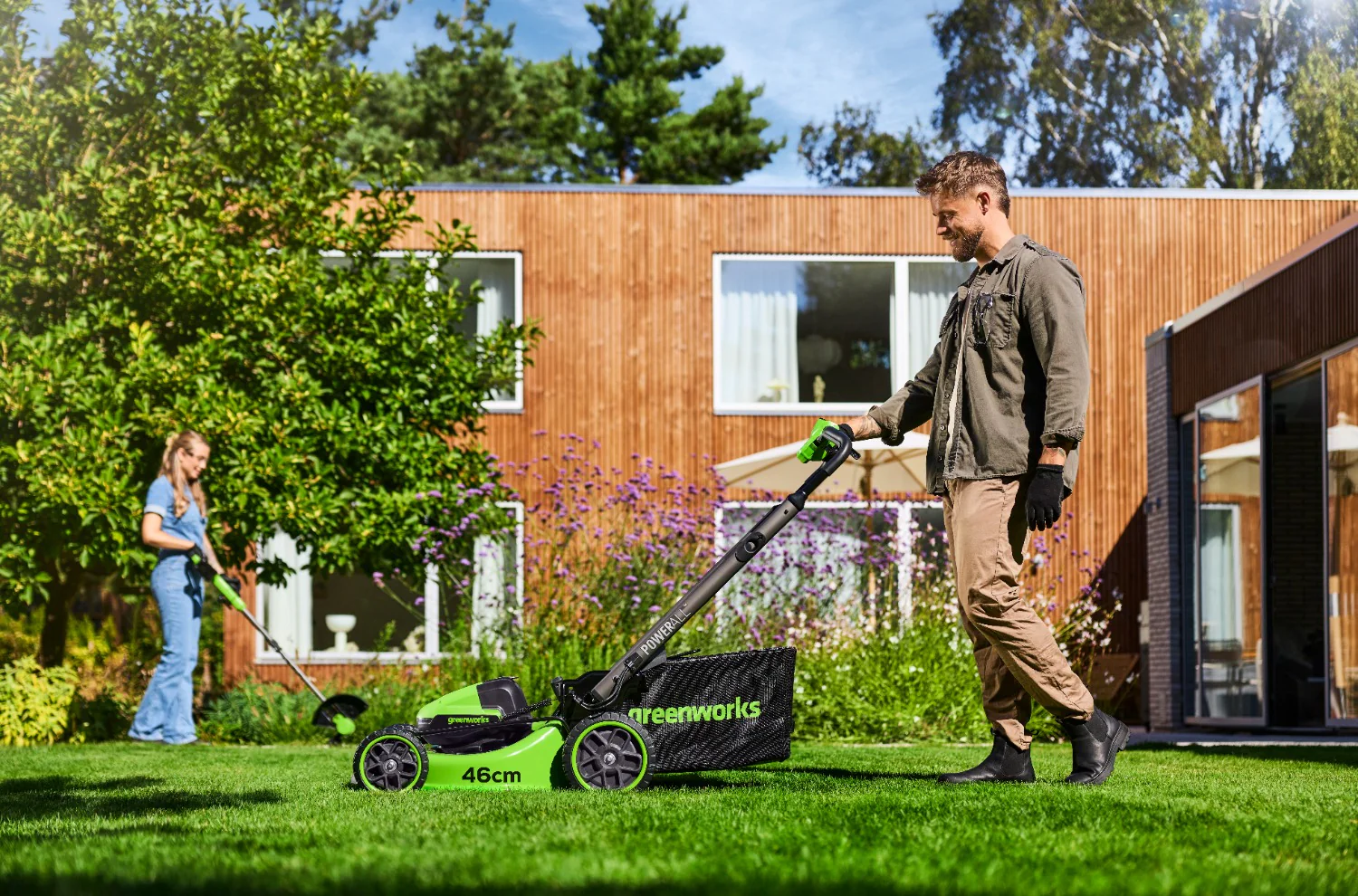 POWERALL 48V (24V x 2) Lawn Mower 46cm Self-Propelled Gen. II - 2x 4Ah Battery - Image 4