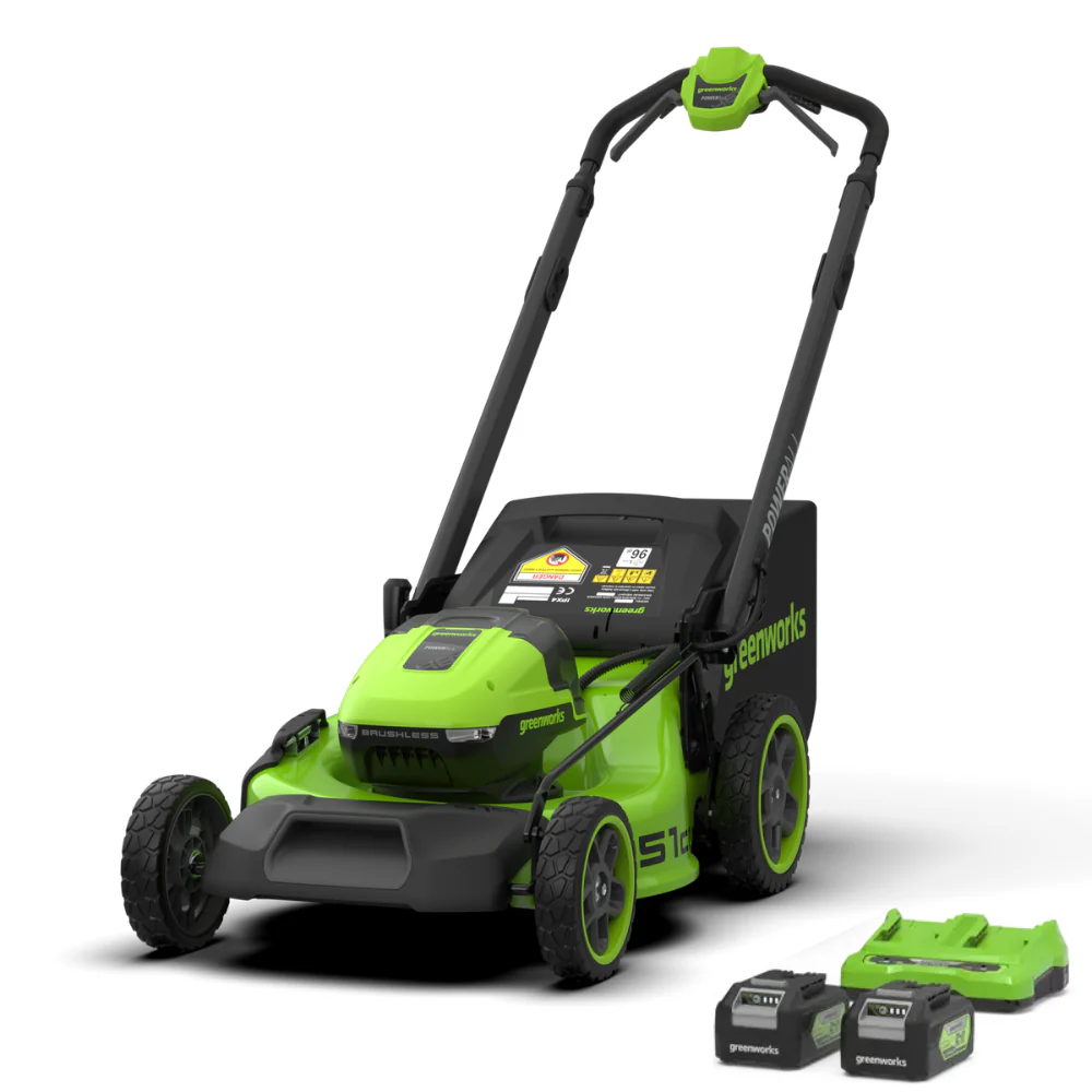 POWERALL 48V (24V x 2) Lawn Mower 51cm Self-Propelled - 2x 4Ah Battery